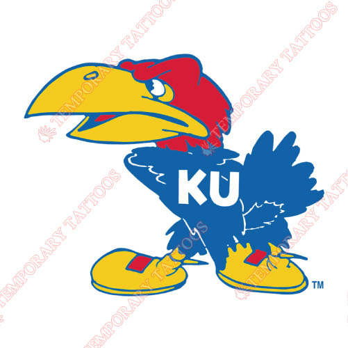 Kansas Jayhawks Customize Temporary Tattoos Stickers NO.4701